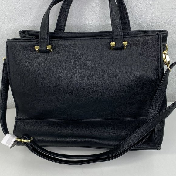 Betsey Johnson Kitch Tote Black Bag with Pouch - Picture 2 of 5